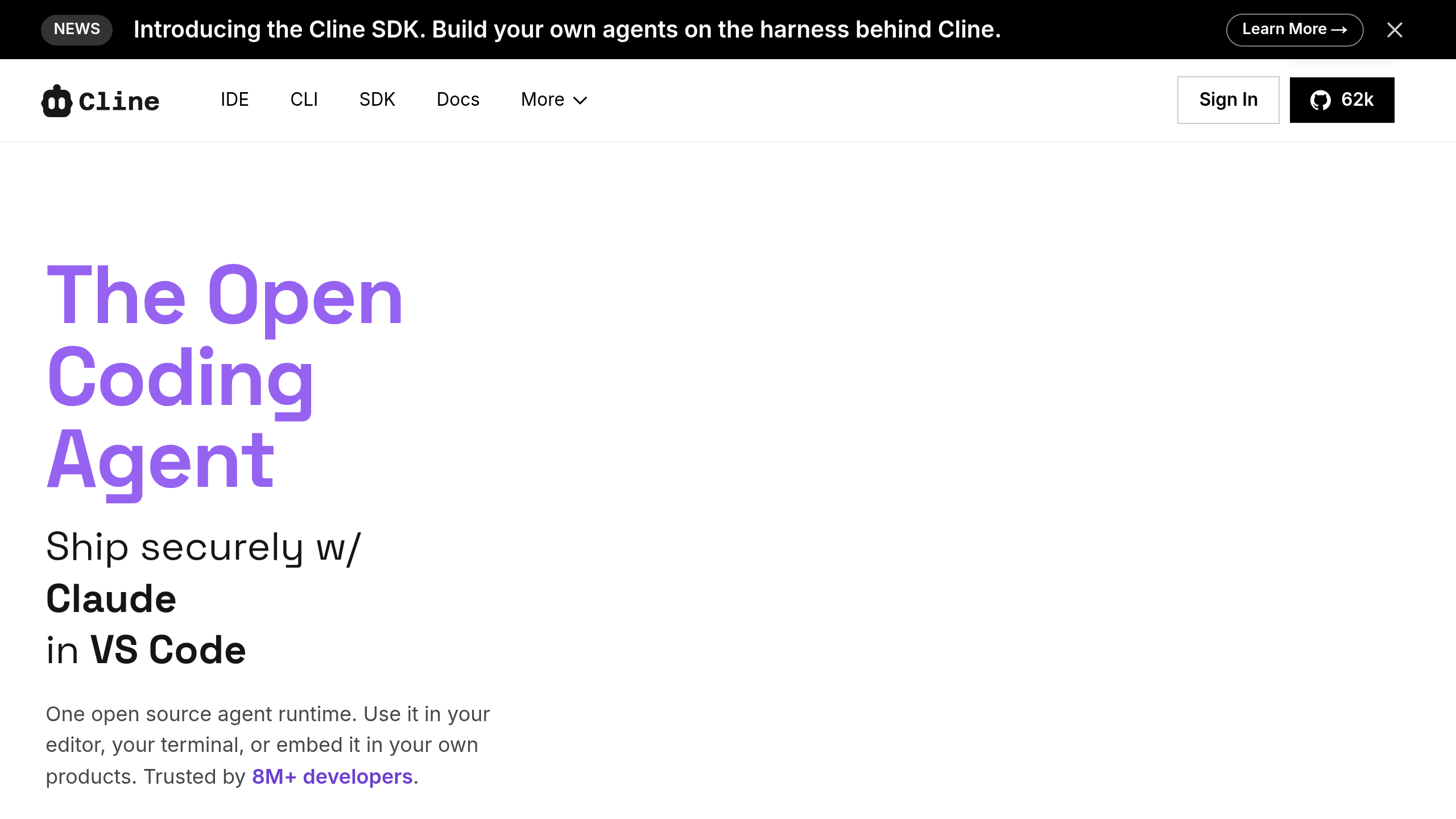 Cline screenshot